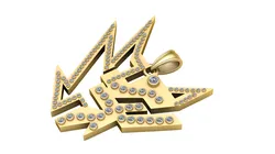 Trident gold pendant 3D Print Model in Pendants 583320