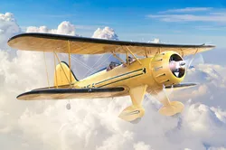 WACO YMF-5 biplane Rigged Yellow PBR