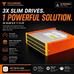 3x Slim DVD Blu-ray 9.5mm to 5.25” bay