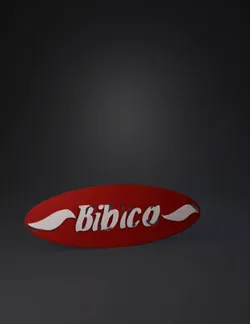 bibica logo abstract symbol in red oval with white script stylized b