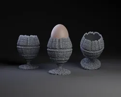 Death Star Egg Cup (AI -Meshy Experiment)