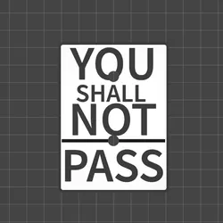 E-Scooter License Plate – “YOU SHALL NOT PASS” – 68x50mm (STL & 3MF)