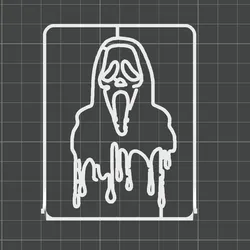 Ghost Face Desktop Art Display