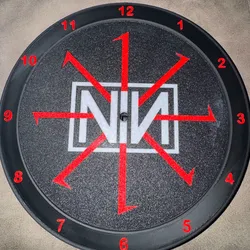Gratis Home Decorations & Ornaments STL indir - nine inch nails clock - Mr Fluffy