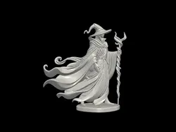 Mysterious Wizard Figurine - Fantasy Spellcaster
