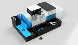 Stackable Baskets Organizer System with Lids (Circle Edition)