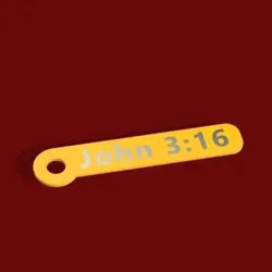 3D printer bestanden | 3MF | John 3:16 keyring