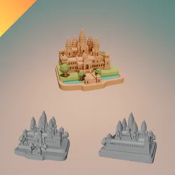 Angkor Wat Monument Diorama – STL and GLB Model for Statue Display, Sculpture Collection, and Home Decor