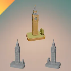 Big Ben Monument Diorama – STL and GLB 3D Model for Landmark Statue, Sculpture Display, and Home Decor