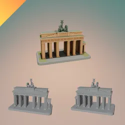 Brandenburg Gate Monument Diorama – STL and GLB 3D Model for Historical Statue, Sculpture, and Home Decor Display