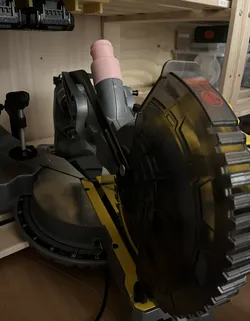 Dust adapter for Stanley Fatmax miter saw