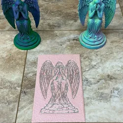 Fișiere pentru imprimante 3D | Fișier 3MF | Weeping angel panel, Dr Who inspired.
