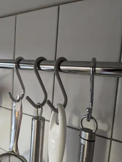 Hooks for kitchen wall storage