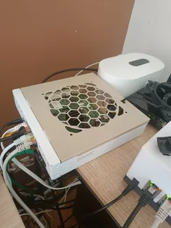 Improve Microtik CRS310 cover with 140mm fan