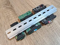 Low-profile DIN Rail Bracket for Raspberry Pi, SKR Pico, and BTT Pi 1.2.