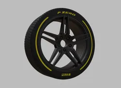 Miniature Enkei Victory Rim & Tire  - 3D Print - No Textures