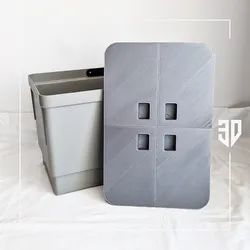 Modular cap for rectangular bin