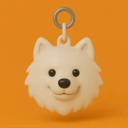 Samoyedo 3D Plastic Key Ring - STL