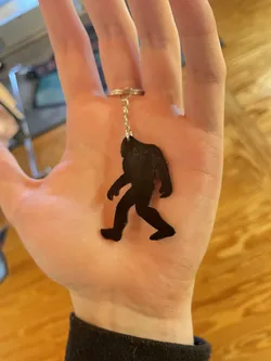 Sasquatch/Bigfoot Keychain and Earrings