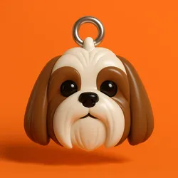 Shih Tzu 3D Plastic Keychain - STL