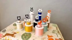 Spool & bobbin holder for convenient thread matched storage