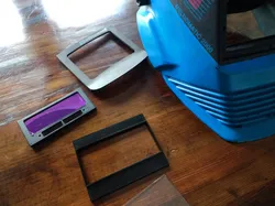 Welding helmet adapter autodarkening insert
