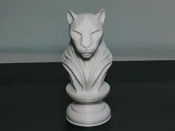 3D printer bestanden | 3MF | Elegant panther bust