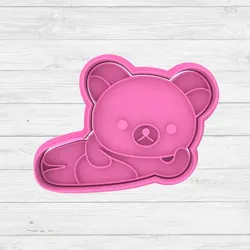Cutter and Stamp Rilakkuma Teddy Bear lying down