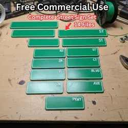 Gratis Other STL indir - Customizable Blank Street Sign Set - Damnation Dragon