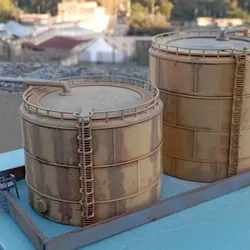 N scale fuel tank farm (N-Spur Tanklager)