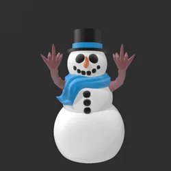 salty the snowman w top hat