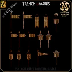 TRENCH WARS - 15 Banners and Flags Pack