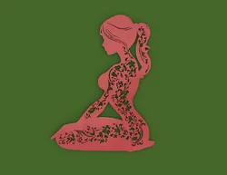 "Woman of flowers" 2D Wall decoration