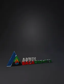 3D logo with blue triangular emblem and multicolor text forming ASMIN