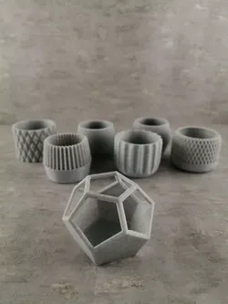 3D Printed 73  Flower pots for succulent plants  3D print model
