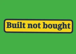 Built not bought Car Badge