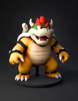 Create me my own articulated bowser from Mario Bros and also make it 3