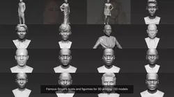 Famous Singers busts and figurines for 3D printing 3D Model Pack