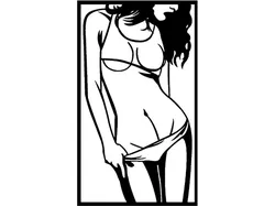 Girl stencil 116