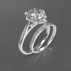 Jewelry-diamond ring 3D Print Model in Rings 463795