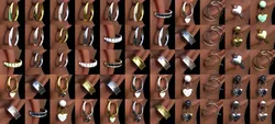 M3D Stone Jewelry Earring Pack for Genesis 9 - 2023 CG Textures in 3D Textures 463586
