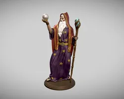 Merlin the Wizard Statue 3d print model 3D Print Model in Figurines 464088