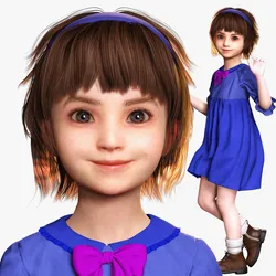 Olivia - Tiny Treasures Cute Child in a Blue Robe