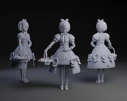 Ram in Easter Dress holding egg (re:zero)