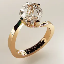 Ring jewelry classical 3D Print 3D Print Model in Rings 463794