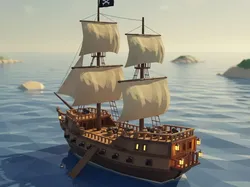 مجاني Miniature Games & Accessories STL تنزيل - Low Poly Pirate Ship - Philippo