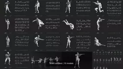 400 WWII soldiers 3D Model Pack