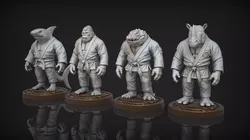 Brazilian Jiu-Jitsu Animal Fighters  3D Model Pack