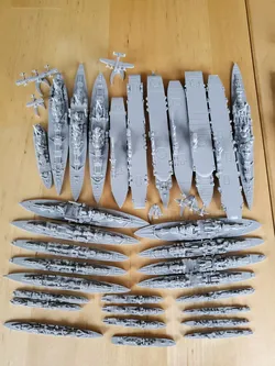 British Miniature WWII Warship Collection 3D print model