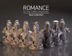 Bust of  Romance of the Three Kingdoms  3D Model Pack
